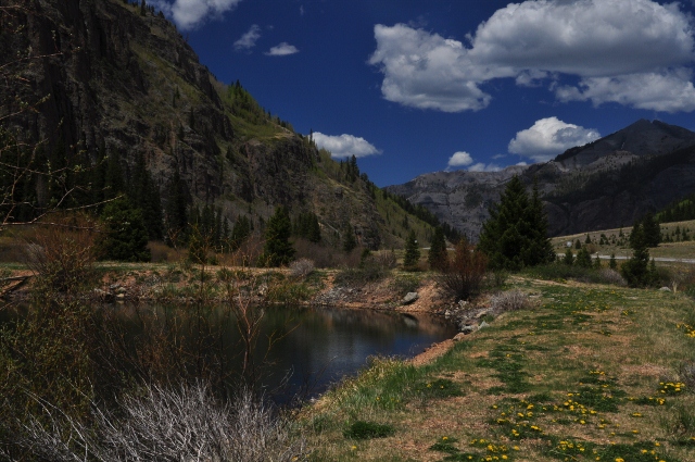 At the bottom of Red Mountain Pass